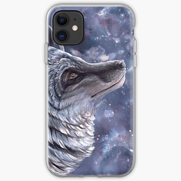 Silver Fox Moon iPhone Soft Case