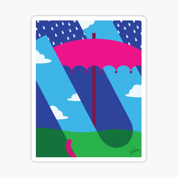 U is for Umbrella Sticker