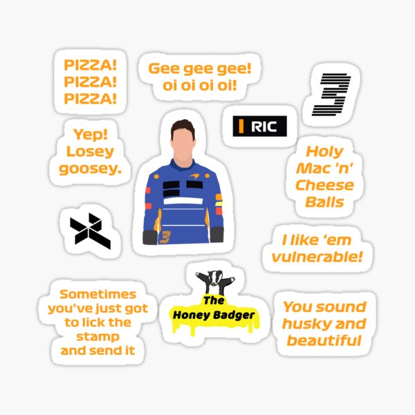 Paquete de pegatinas de radio de Daniel Ricciardo Pegatina