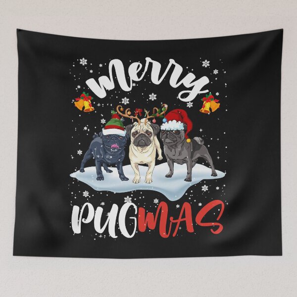 Item preview, Merry Pugmas Funny Santa Reindeer Elf Pug Dog Christmas designed and sold by Nena12312.
