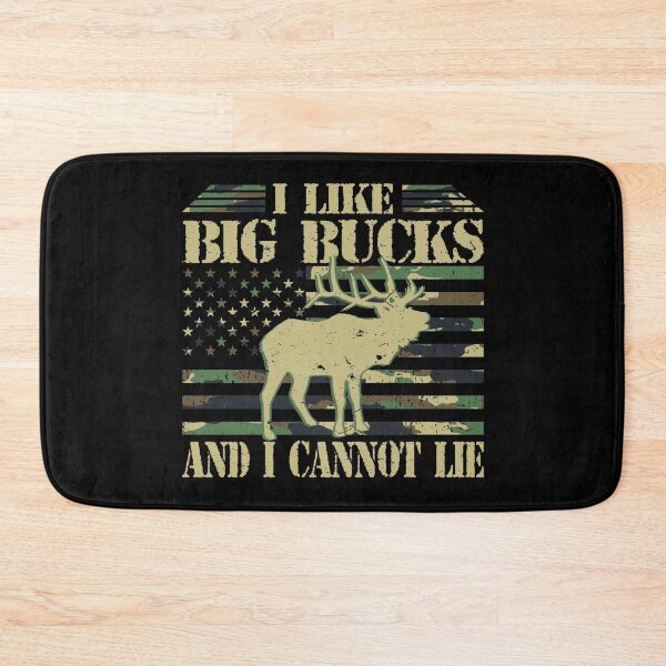 Item preview, I Like Big Bucks and I Cannot Lie Camouflage Deer Hunting designed and sold by GraphifyArt.