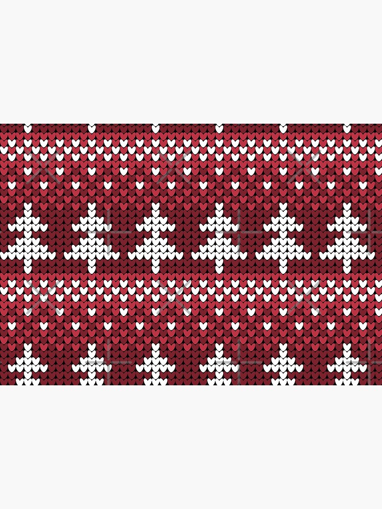 Thumbnail 5 of 5, Mask, Abstract Winter Holiday Seamless Knitting Pattern with Christmas Trees. Christmas Knitting Sweater Design. Wool Knitted Texture designed and sold by Victoria Riabov.