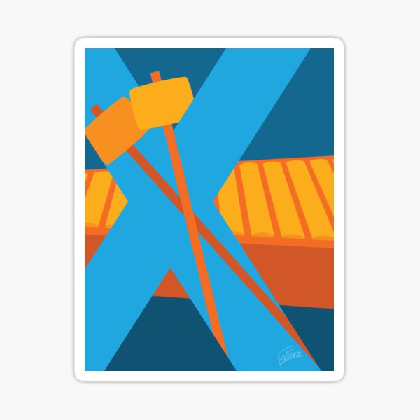 X is for Xylophone Sticker