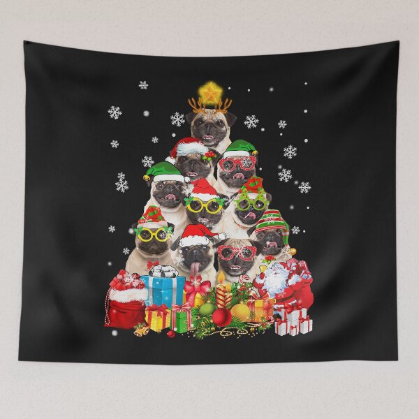 Item preview, Pug Dog Christmas Tree Xmas Pajama Puppy Lover designed and sold by Nena12312.