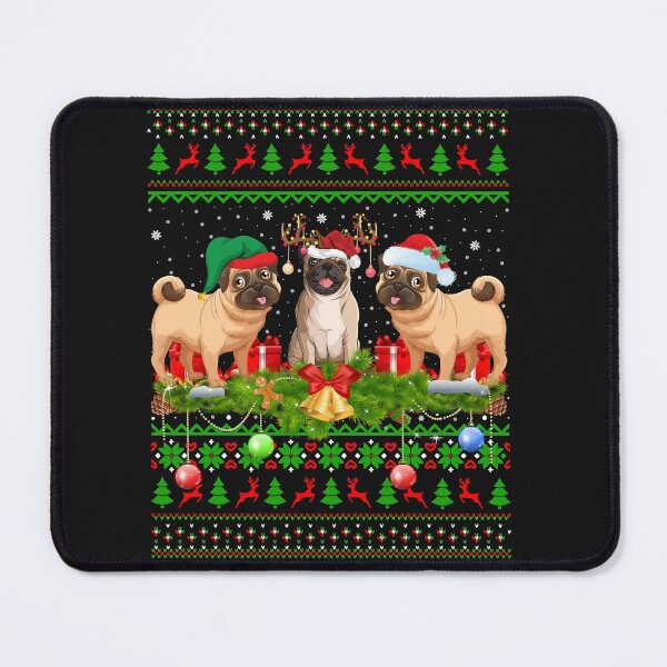 Item preview, Pug Dog Lover Xmas Lighting Santa Ugly Pug Christmas designed and sold by Nena12312.