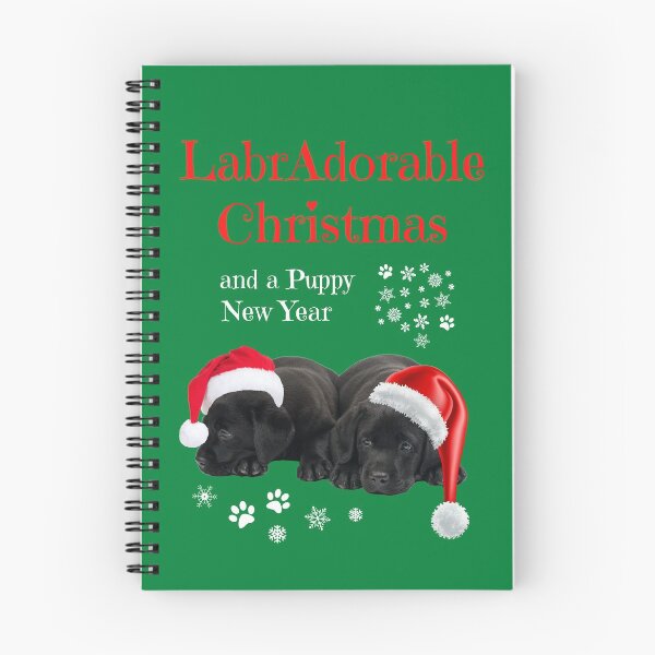 Item preview, Labradorable Christmas and a Puppy New Year. Black Lab Puppies.  designed and sold by trendingatees.