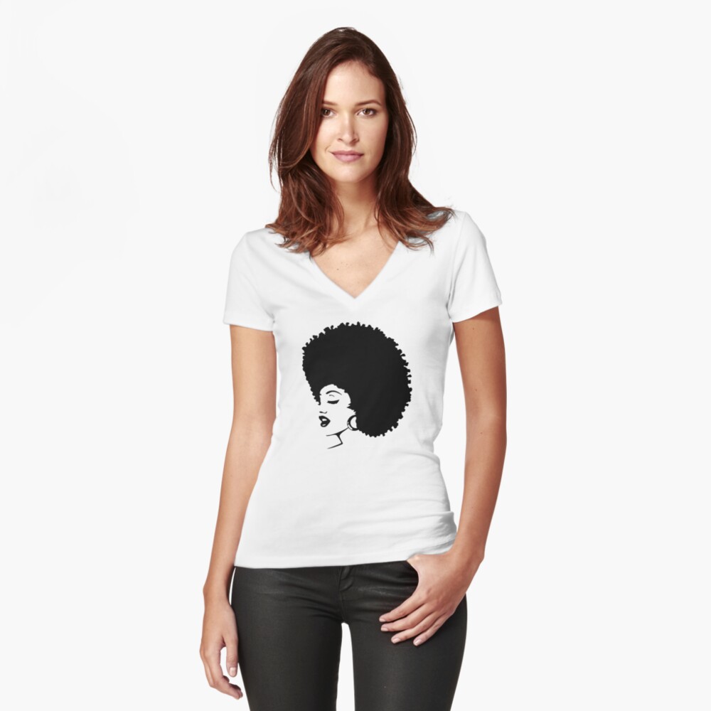 Item preview, Fitted V-Neck T-Shirt designed and sold by sourceoflife.