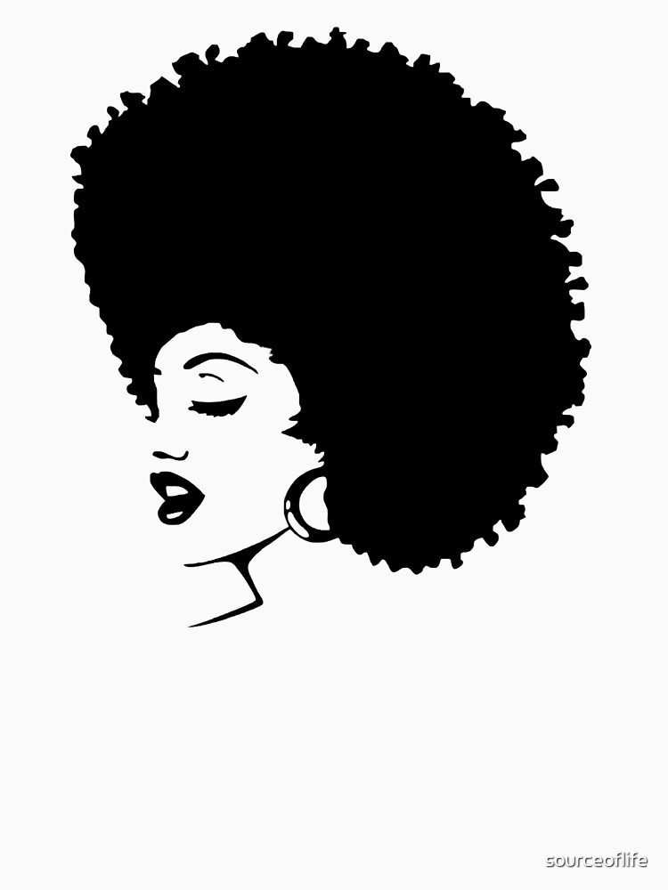Thumbnail 7 of 7, Classic T-Shirt, Love Black Hair designed and sold by sourceoflife.