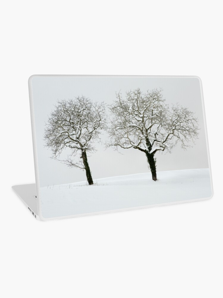 Thumbnail 1 of 2, Laptop Skin, Two trees in the snow designed and sold by patmo.