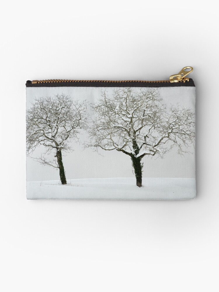 Thumbnail 1 of 4, Zipper Pouch, Two trees in the snow designed and sold by patmo.