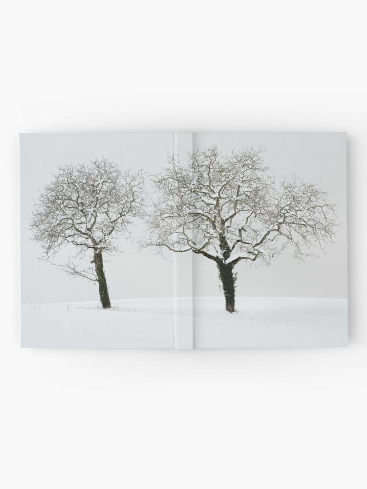 Thumbnail 2 of 3, Journal, Two trees in the snow designed and sold by patmo.