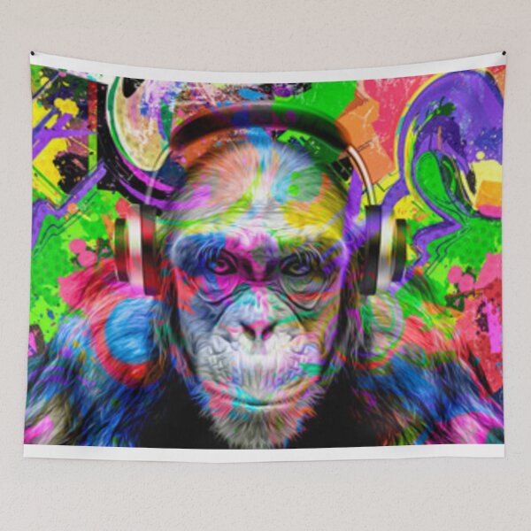 Item preview, Colorful artistic monkey designed and sold by Dbanksdesign.