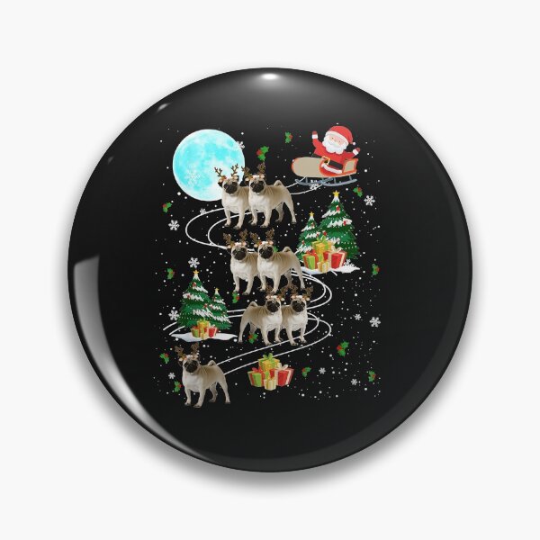 Artikelvorschau, Santa Riding Pug Sleigh Christmas Pug Reindeer entworfen und verkauft von Nena12312.