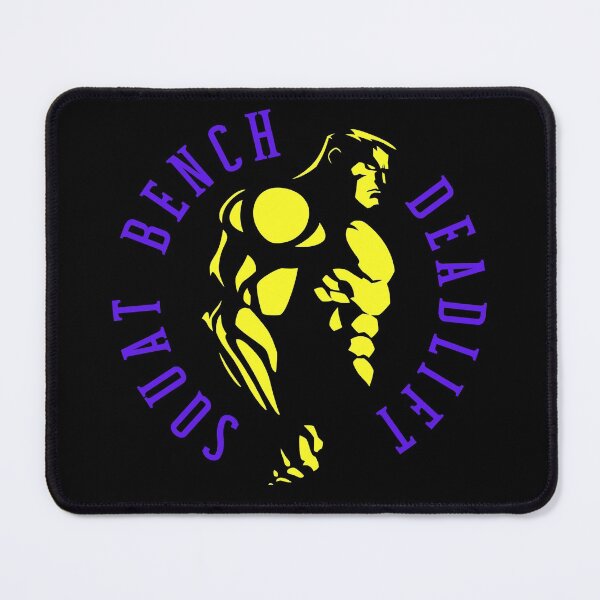 Item preview, SQUAT BENCH DEADLIFT Jacked Yellow/Purple designed and sold by HeavyLiftGift.
