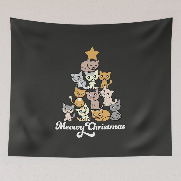 Item preview, Meowy Christmas designed and sold by cafelab.