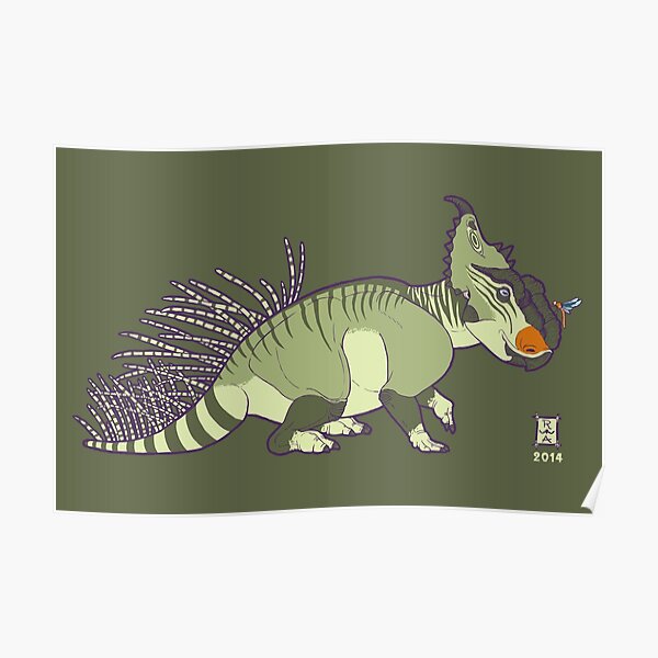 Pachyrhinosaurus and Friend Poster
