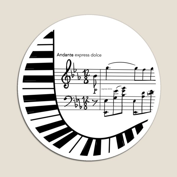 Piano music sheet Magnet