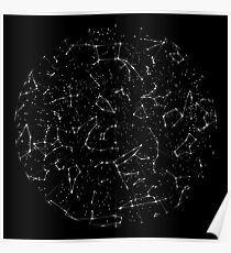 Constellation Star Map of the Northern Hemisphere Poster