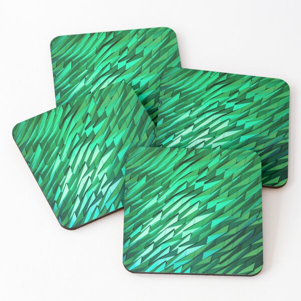 Item preview, Green, black, yellow, and white abstract pattern photographed as part of the Titanic Visitor Centre in Belfast designed and sold by Drew McAvoy.