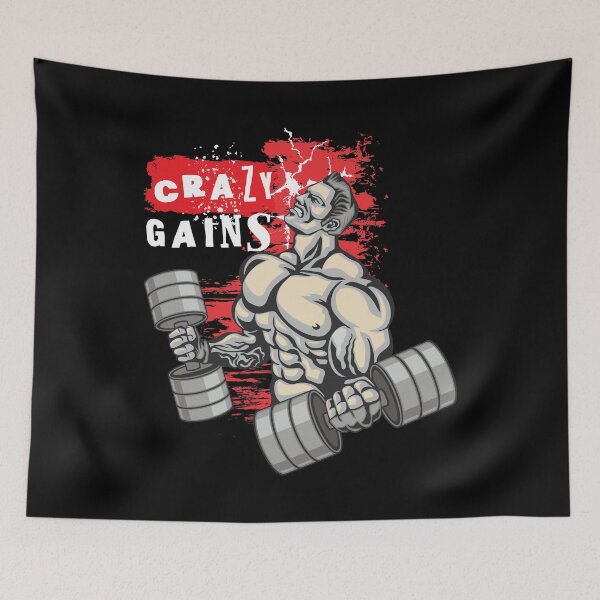 Item preview, Crazy gains - Nothing beats the feeling of power that weightlifting, powerlifting and strength training it gives us! A beautiful vintage design representing body positivity! designed and sold by crazycollective.