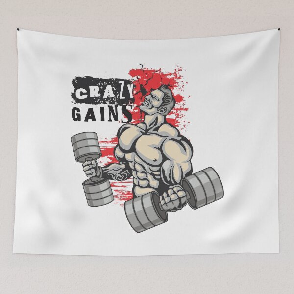 Item preview, Crazy gains - Nothing beats the feeling of power that weightlifting, powerlifting and strength training it gives us! A beautiful vintage design representing body positivity! designed and sold by crazycollective.