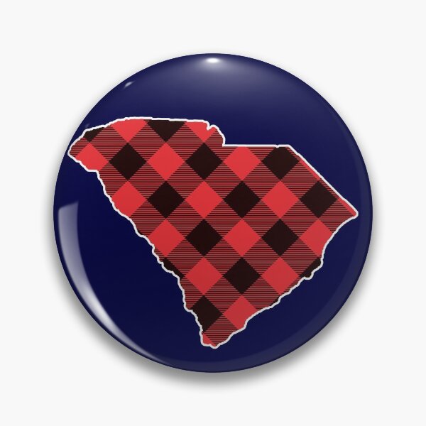 Artikelvorschau, South Carolina State Map Buffalo Plaid Christmas SC Gear entworfen und verkauft von DynamicDesign.