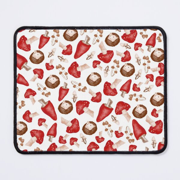 Aperçu de l'œuvre Champignons et hérissons rouges en désordre créée et vendue par MoshitoDesigns.