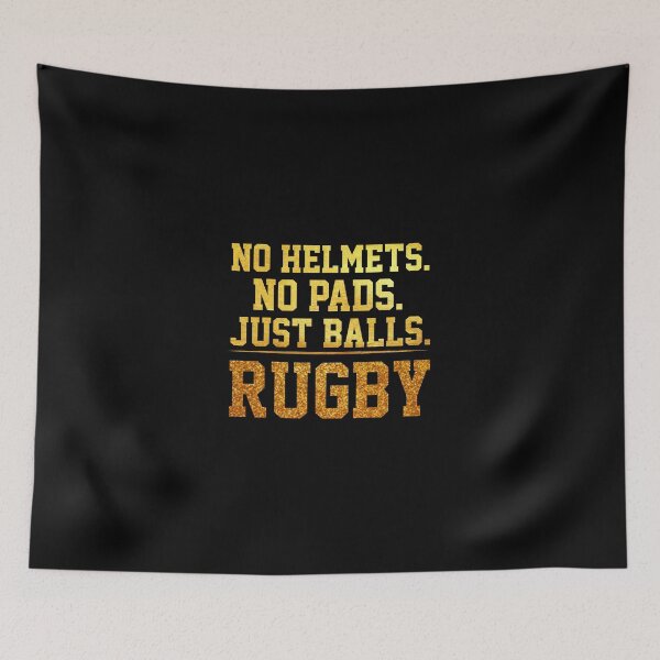 Item preview, gold rugby no helmets no pads just balls rugby gift sarcastic offended saying Birthday Meme Girlfriend boyfriend designed and sold by joygift369.