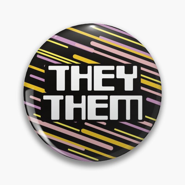 Item preview, Retro 80s Stripes They /Them Pronouns designed and sold by MoonMint.