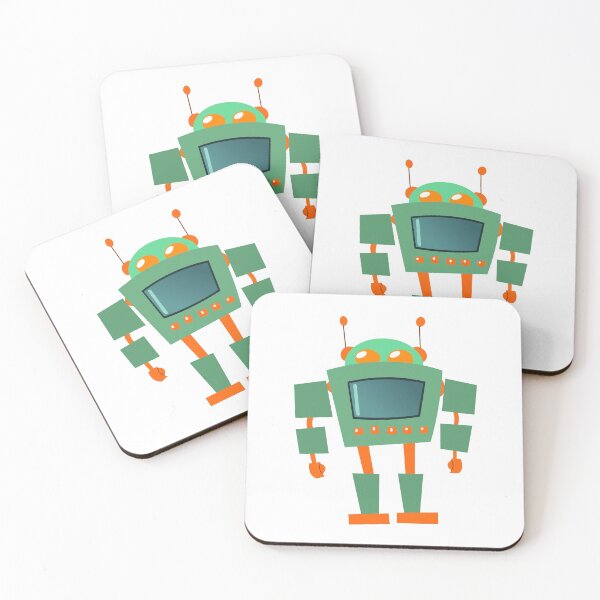 Item preview, Green and Orange Robot designed and sold by Yael Weiss.