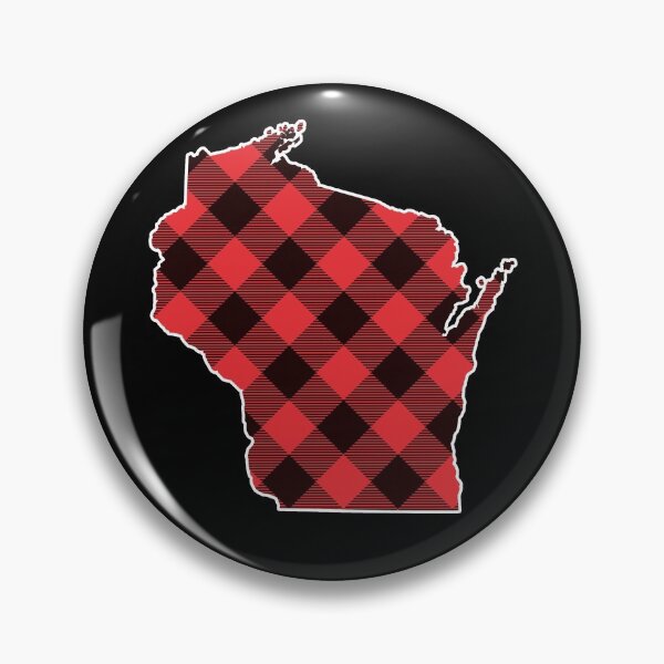 Artikelvorschau, Wisconsin State Map Buffalo Plaid Christmas WI Wisconsin Gear entworfen und verkauft von DynamicDesign.
