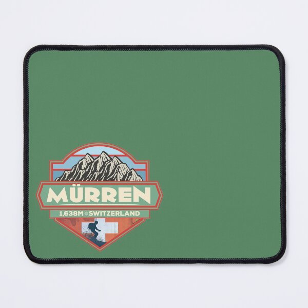 Item preview, Murren Ski Switzerland Skiing Alps Sticker T-Shirt 02 designed and sold by OuterShellUK.