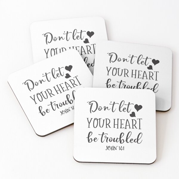 Item preview, Christian Design - Don't let Your Heart be Troubled - John 14 v1 designed and sold by simplydesignart.
