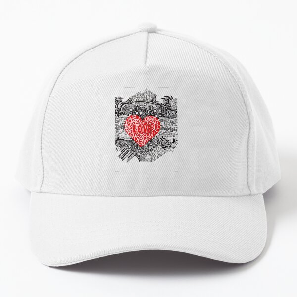 Love - Doodle Drawing Baseball Cap