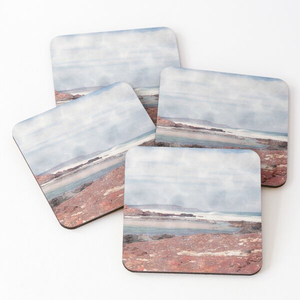 Item preview, Red Rocks Coastline Watercolour designed and sold by ShailleMaille.