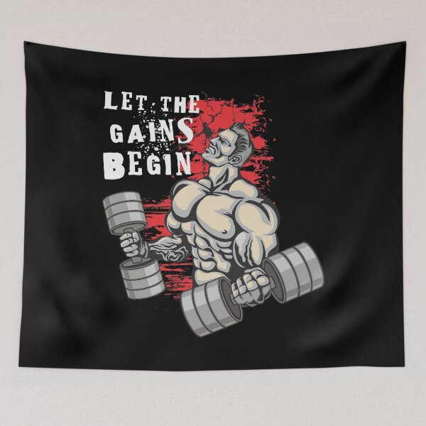 Item preview, Let the gains begin - Crazy gains - Nothing beats the feeling of power that weightlifting, powerlifting and strength training it gives us! A beautiful vintage design representing body positivity! designed and sold by crazycollective.