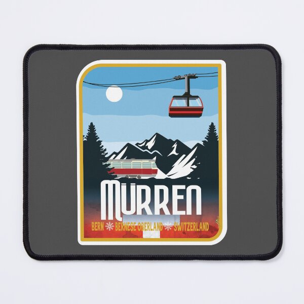 Item preview, Murren Ski Switzerland Skiing Alps Sticker T-Shirt 03 designed and sold by OuterShellUK.