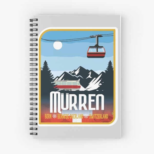 Item preview, Murren Ski Switzerland Skiing Alps Sticker T-Shirt 03 designed and sold by OuterShellUK.