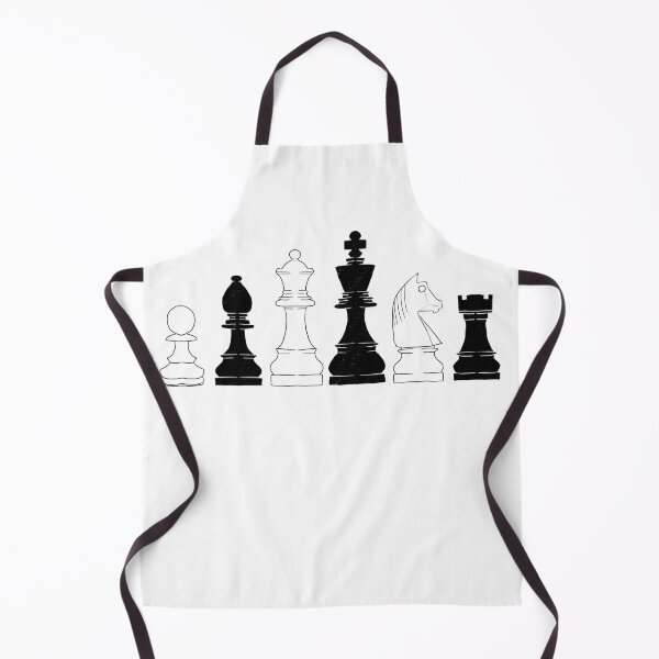 Item preview, Chess Board Pieces in black and white, king, queen, pawn, bishop, knight, castle designed and sold by Yaragold.