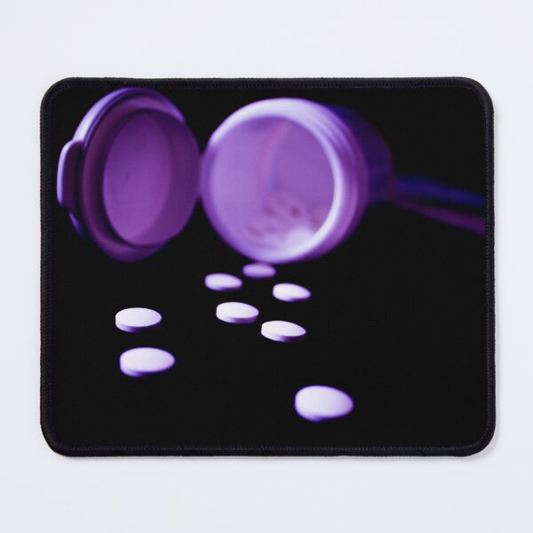 Item preview, White pills floating out of its container designed and sold by GemaIbarra.