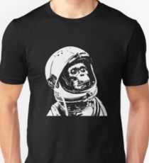 Monkey in Space. Funny Astronaut Chimpanzee Unisex T-Shirt