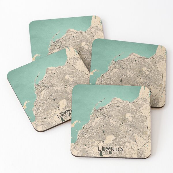 Item preview, Luanda City Map of Angola - Vintage designed and sold by deMAP.