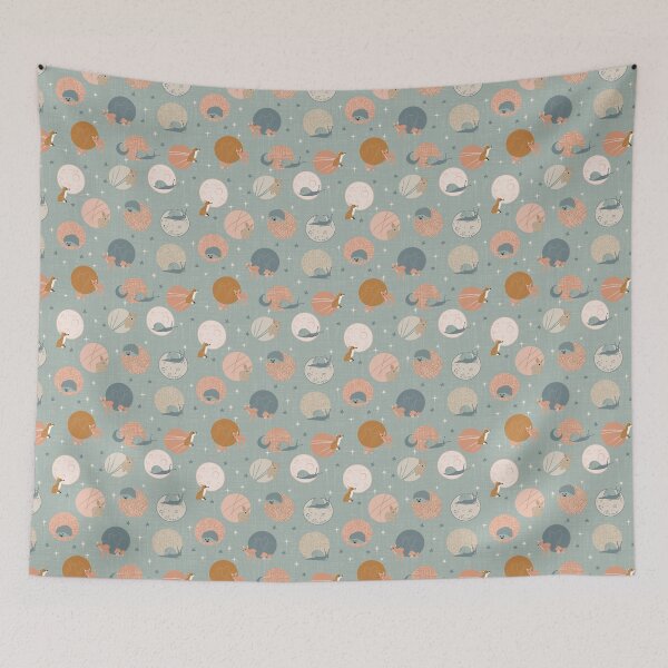 Item preview, Tiny hearts - light blue designed and sold by MoshitoDesigns.