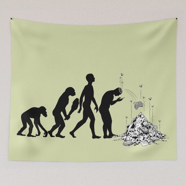 Item preview, Extinction - Humorous Apes to Humans Evolution designed and sold by BluedarkArt.