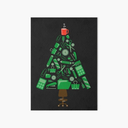 Funny Office Supplies Ugly Christmas Tree, Christmas at Work  Art Board  Print for Sale by ItsReithHere