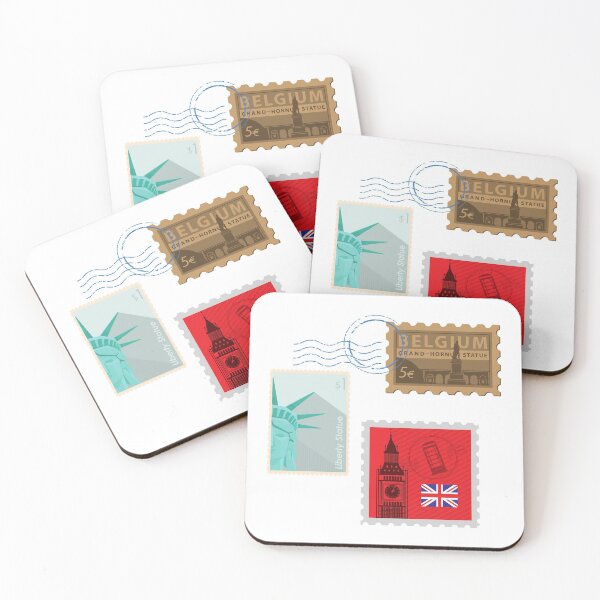 Item preview, Stamp Belgium, New York and London designed and sold by JAG2B.