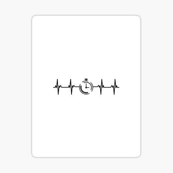 "Custom Track and Field Coach Stopwatch Heartbeat" Sticker for Sale by