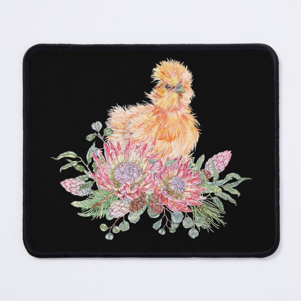 Item preview, Watercolor Silkie Chicken with Festive Flora designed and sold by becca-boyce.