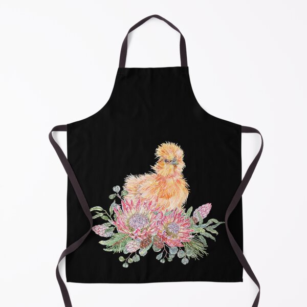 Item preview, Watercolor Silkie Chicken with Festive Flora designed and sold by becca-boyce.