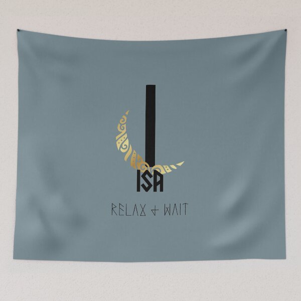 Item preview, Elder Futhark "ISA" Rune with Crescent Moon designed and sold by LilysGoodies.